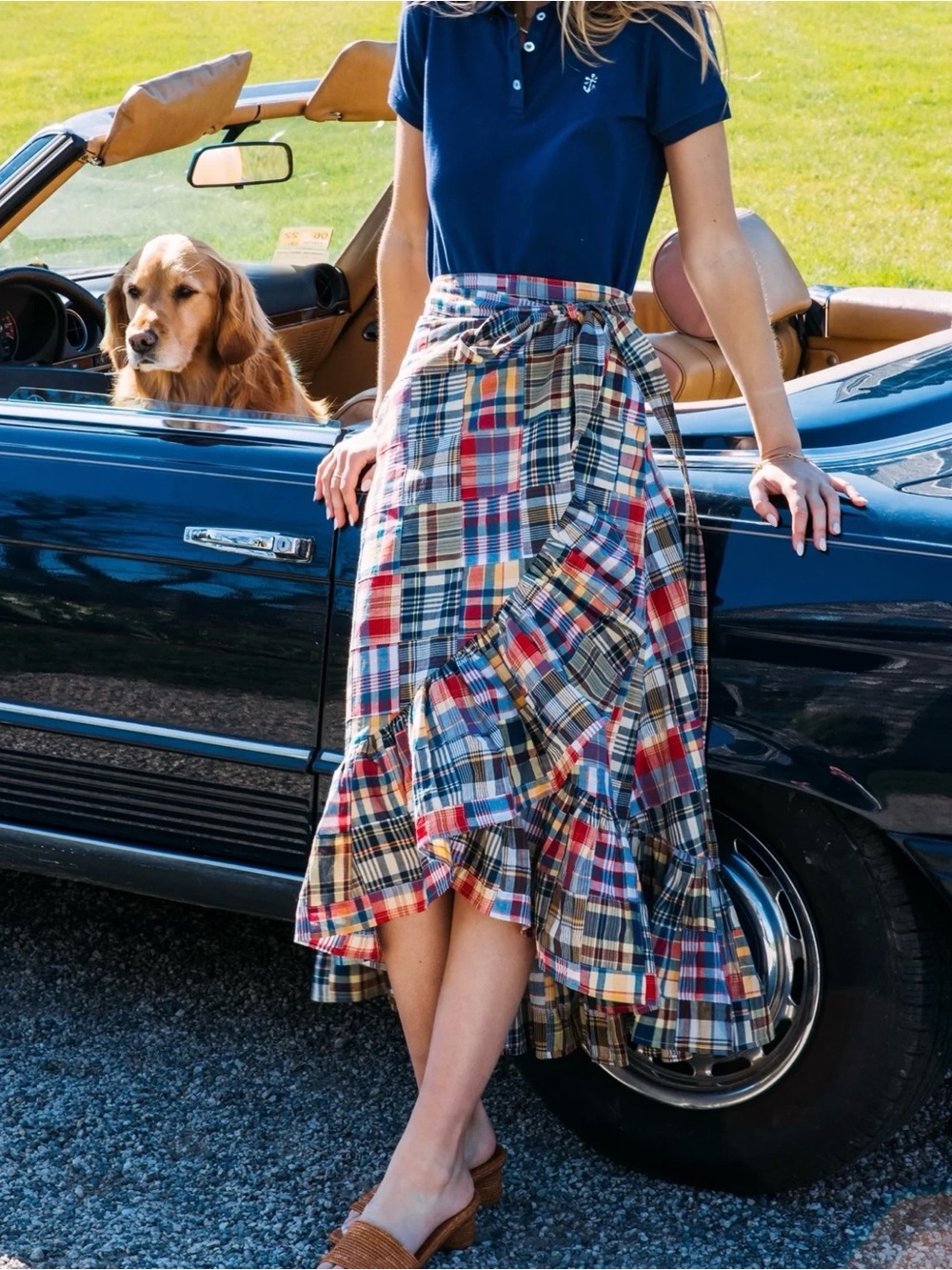 Kiel James Patrick Patchwork Madras Skirt